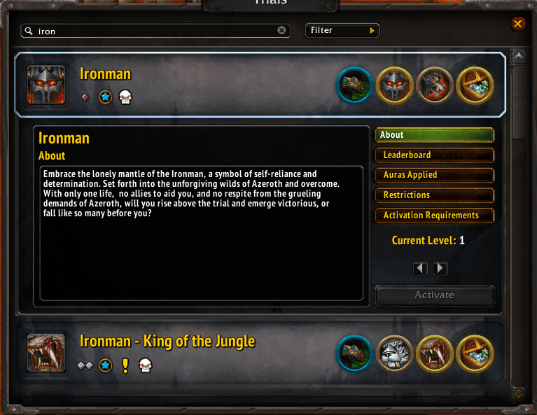 Ironman trial details and activation requirements